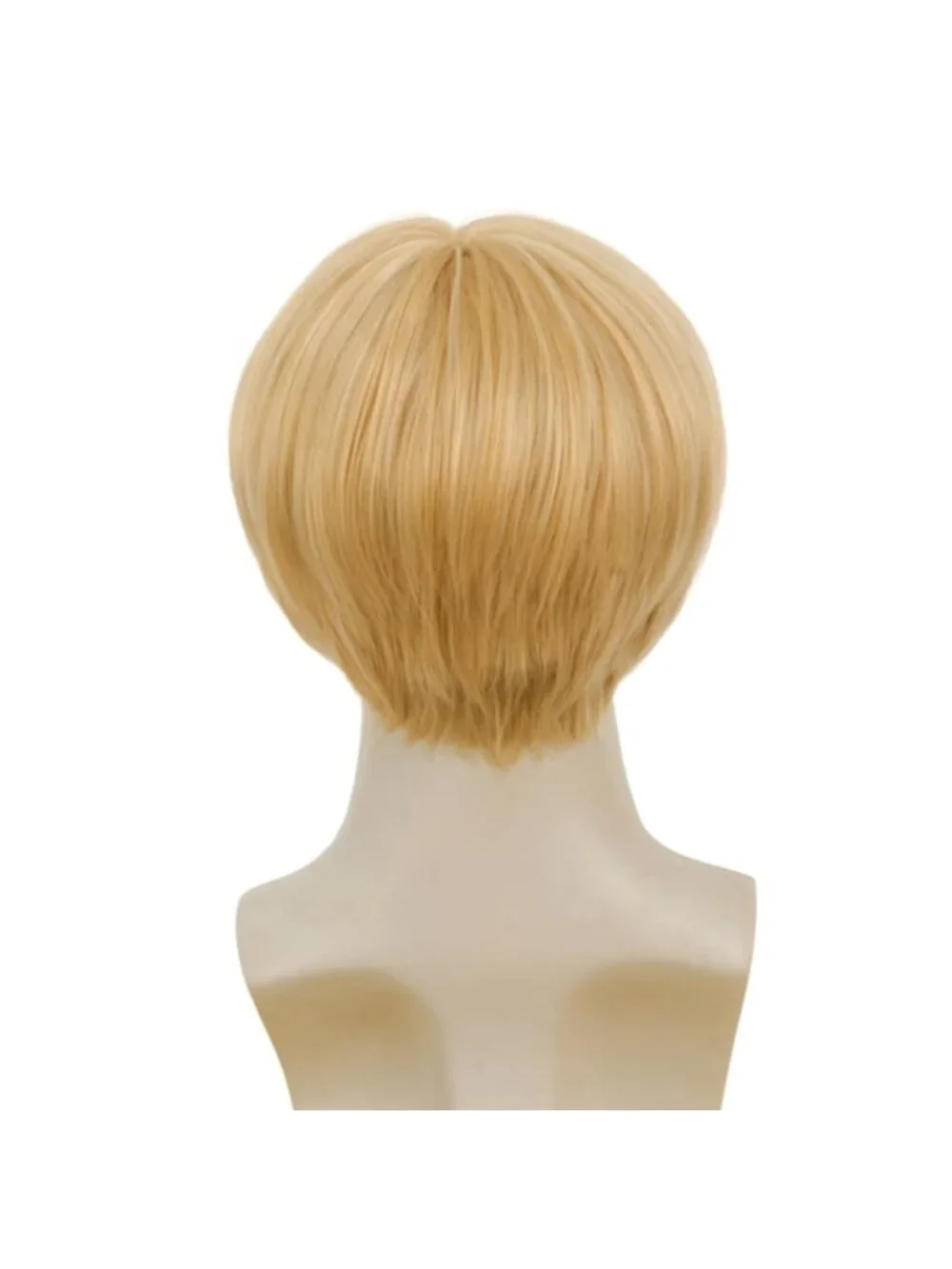 Men's Straight Blonde Heat Resistant Synthetic Fiber Long Hair Retro Mullet Wigs